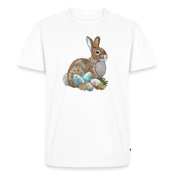 Easter Egg Hunt Zentangle - Men's Premium Organic T-Shirt - white - Front - Nico (187cm)