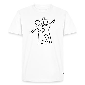Dance couple Silhouette - Men's Premium Organic T-Shirt - white - Front - Nico (187cm)