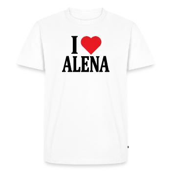 t-shirt I love Alena t-shirt gift idea - Men's Premium Organic T-Shirt - white - Front - Nico (187cm)