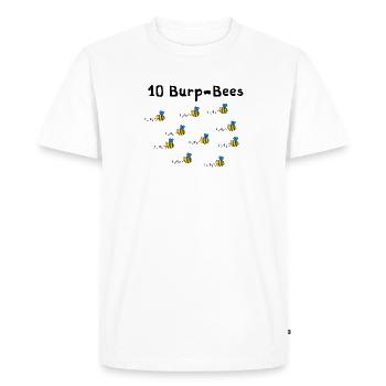 10 burpees - ou était-ce 10 abeilles rot? - T-shirt Premium bio Homme - blanc - Devant - Nico (187cm)
