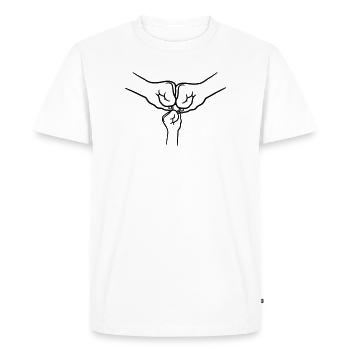 Fists Famille Enfant - T-shirt Premium bio Homme - blanc - Devant - Nico (187cm)