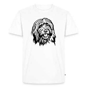 Gos d’atura Catala Head - T-shirt Premium bio Homme - blanc - Devant - Nico (187cm)
