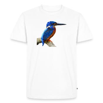 Conception d’oiseaux martin-pêcheurs : cadeau de pêche à la nature - T-shirt Premium bio Homme - blanc - Devant - Nico (187cm)