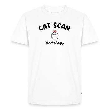 CAT SCAN Manipulatrice radio Chat Radiologie - T-shirt Premium bio Homme - blanc - Devant - Nico (187cm)