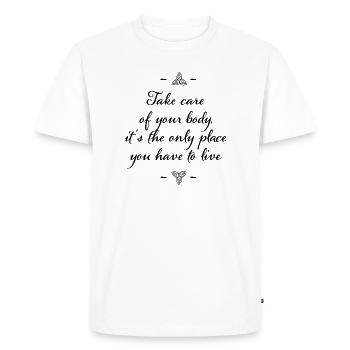 Yoga - T-shirt Premium bio Homme - blanc - Devant - Nico (187cm)