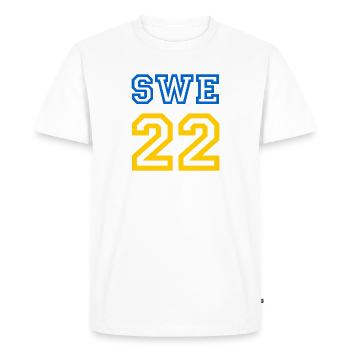 SUÈDE - T-shirt Premium bio Homme - blanc - Devant - Nico (187cm)