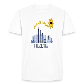 La silhouette de Philly Toujours ensoleillée - T-shirt Premium bio Homme - blanc - Devant - Nico (187cm)