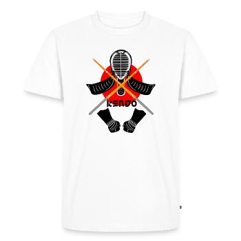Kendo Kendoka - Men's Premium Organic T-Shirt - white - Front - Nico (187cm)