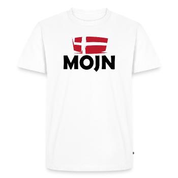 Danemark Symbole Logo icône dansk mojn moin flag - T-shirt Premium bio Homme - blanc - Devant - Nico (187cm)