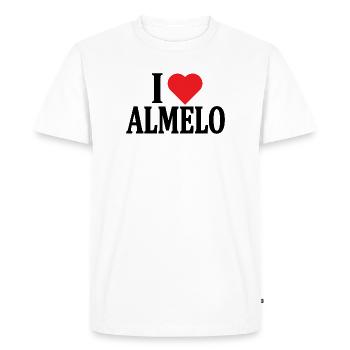 I love Almelo t-shirt Nederland the Netherlands - Men's Premium Organic T-Shirt - white - Front - Nico (187cm)
