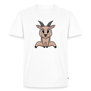 Bouc de chèvre - T-shirt Premium bio Homme - blanc - Devant - Nico (187cm)