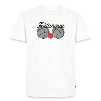 Boules de boules pour bouler avec pétanque de boules boules - T-shirt Premium bio Homme - blanc - Devant - Nico (187cm)