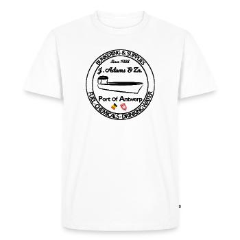 Logo Bunkering & supplying vessel Port of Antwerp - Men's Premium Organic T-Shirt - white - Front - Nico (187cm)