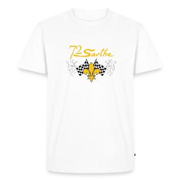 Sarthe - Men's Premium Organic T-Shirt - white - Front - Nico (187cm)