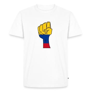 Colombie - T-shirt Premium bio Homme - blanc - Devant - Nico (187cm)
