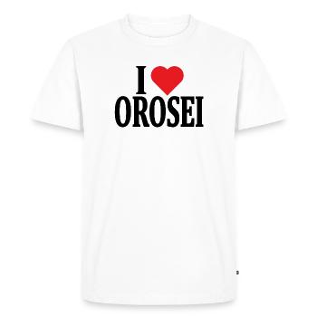 T-shirt Io amo Orosei t-shirt Sardegna - T-shirt Premium bio Homme - blanc - Devant - Nico (187cm)