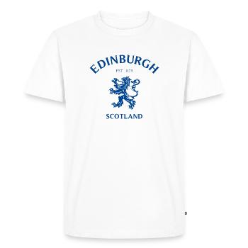 ÉDIMBOURG, Schottland, Écosse - T-shirt Premium bio Homme - blanc - Devant - Nico (187cm)