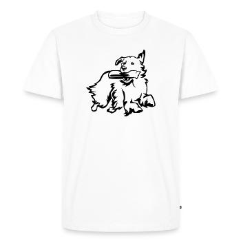 Golden retriever - T-shirt Premium bio Homme - blanc - Devant - Nico (187cm)