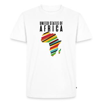 United States of Africa - T-shirt Premium bio Homme - blanc - Devant - Nico (187cm)