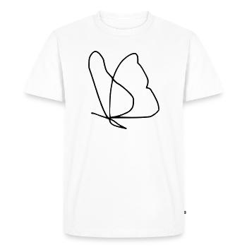 Butterfly - Men's Premium Organic T-Shirt - white - Front - Nico (187cm)