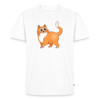 The cheerful orange hangover. - Men's Premium Organic T-Shirt - white - Front - Nico (187cm)