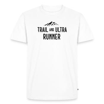 Trail et Ultra Runner - T-shirt Premium bio Homme - blanc - Devant - Nico (187cm)