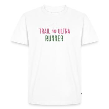 Trail et Ultra Runner - T-shirt Premium bio Homme - blanc - Devant - Nico (187cm)