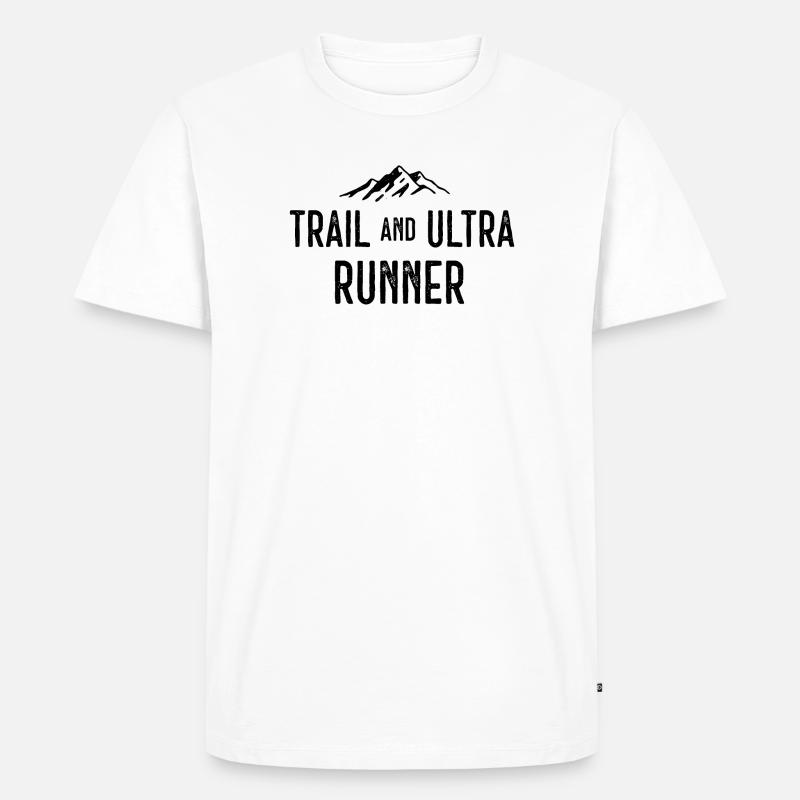Trail und Ultra Runner - Männer Premium Bio T-Shirt - Weiß