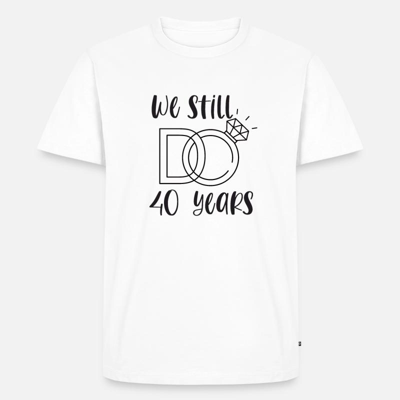 40th Wedding Anniversary Ruby Wedding Wedding Gift - Men's Premium Organic T-Shirt - white