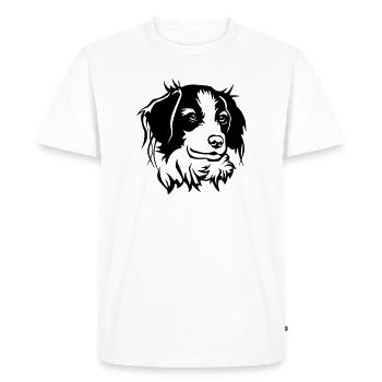 Tête de Kooikerhondje - T-shirt Premium bio Homme - blanc - Devant - Nico (187cm)