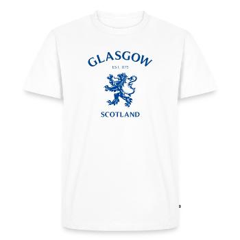 GLASGOW Schottland, Écosse - T-shirt Premium bio Homme - blanc - Devant - Nico (187cm)