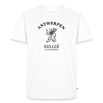 ANTWERP Belgium Belgium - Men's Premium Organic T-Shirt - white - Front - Nico (187cm)