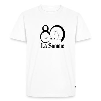 La somme - T-shirt Premium bio Homme - blanc - Devant - Nico (187cm)