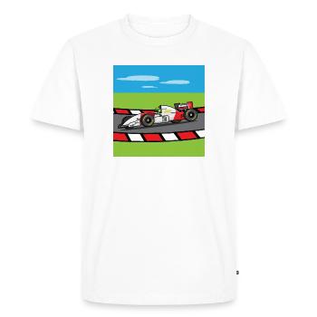 Voiture de course, voiture de course, course, voiture, voiture de sport - T-shirt Premium bio Homme - blanc - Devant - Nico (187cm)