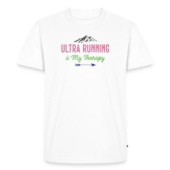 Ultra Running is My Therapy - Men's Premium Organic T-Shirt - white - Front - Nico (187cm)