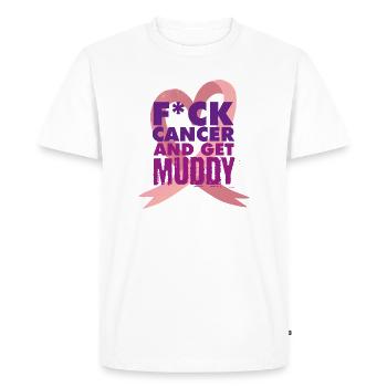 Breast Cancer Run Muddy Run Chemise - T-shirt Premium bio Homme - blanc - Devant - Nico (187cm)