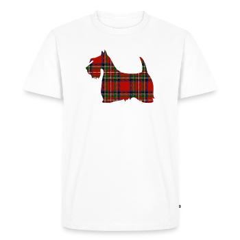 Tartan Scottie - T-shirt Premium bio Homme - blanc - Devant - Nico (187cm)