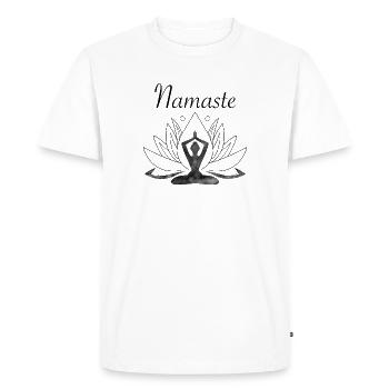 Yoga - T-shirt Premium bio Homme - blanc - Devant - Nico (187cm)
