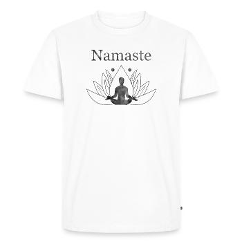 Yoga - T-shirt Premium bio Homme - blanc - Devant - Nico (187cm)