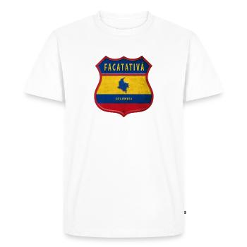 Armoiries Facatativá Colombia - T-shirt Premium bio Homme - blanc - Devant - Nico (187cm)