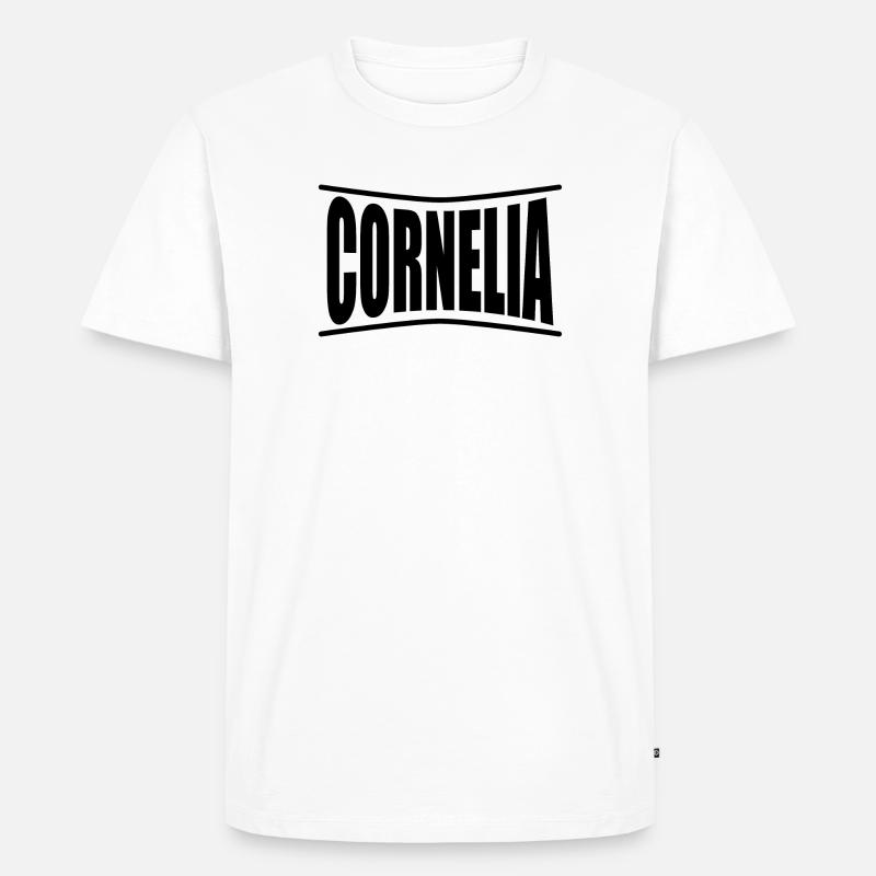 Cornelia T-Shirt Geschenkidee - Männer Premium Bio T-Shirt - Weiß