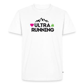 Ultra Running – Mon amour - T-shirt Premium bio Homme - blanc - Devant - Nico (187cm)