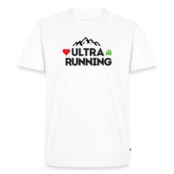Ultra Running – Mon amour - T-shirt Premium bio Homme - blanc - Devant - Nico (187cm)