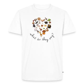 Animaux pour enfants cartoon - T-shirt Premium bio Homme - blanc - Devant - Nico (187cm)