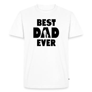 Meilleur papa de tous les temps - T-shirt Premium bio Homme - blanc - Devant - Nico (187cm)