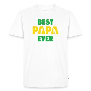 Meilleur papa de tous les temps - T-shirt Premium bio Homme - blanc - Devant - Nico (187cm)