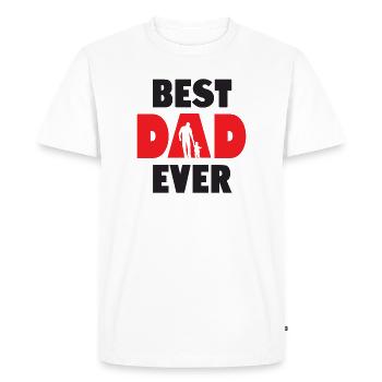 Meilleur papa de tous les temps - T-shirt Premium bio Homme - blanc - Devant - Nico (187cm)