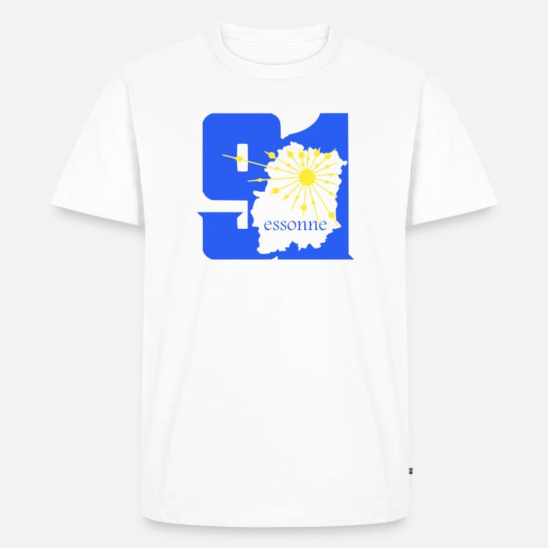 Essonne - Männer Premium Bio T-Shirt - Weiß