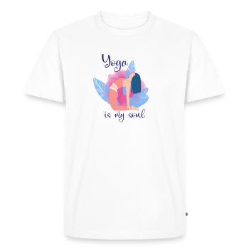 Yoga - T-shirt Premium bio Homme - blanc - Devant - Nico (187cm)