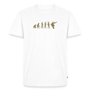 Snowboarder Evolution Gift Idea - Men's Premium Organic T-Shirt - white - Front - Nico (187cm)